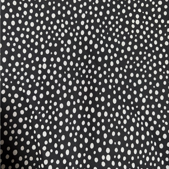 East 5th Black and White Polka Dot Midi Pull On Elastic Waist with Ruffle Hem. - Picture 4 of 10